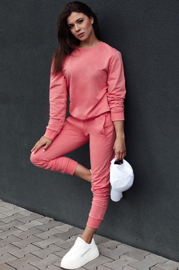 Bluza damska GLAMFLAIR koralowa Dstreet BY1313