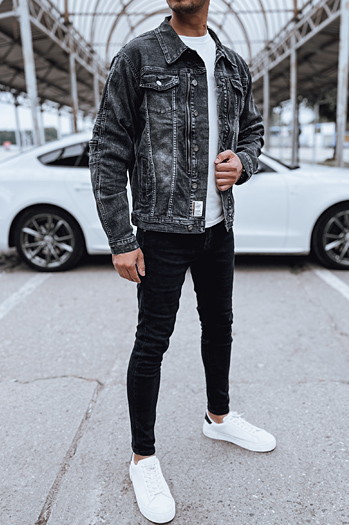 Kurtka męska jeansowa czarna Dstreet TX4702