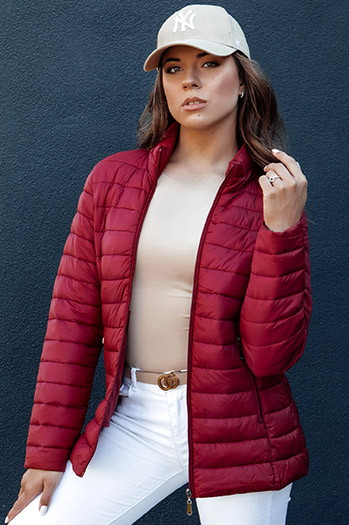 Kurtka pikowana damska CRIMSON bordowa Dstreet TY4352