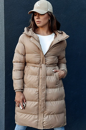 Płaszczyk damski pikowany GLAMMANT beżowy Dstreet TY4354