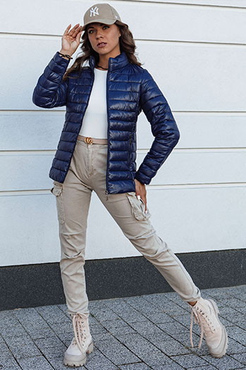 Kurtka damska puchowa BREEZFIT granatowa Dstreet TY4362