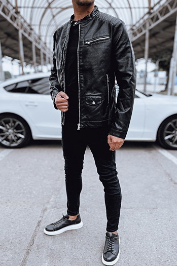 Kurtka męska skórzana czarna Dstreet TX4711