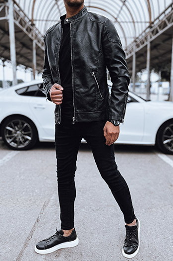 Kurtka męska skórzana czarna Dstreet TX4717