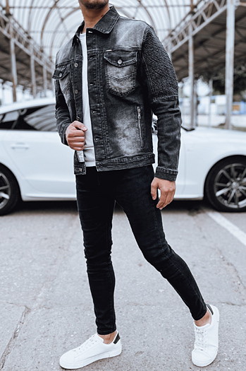Kurtka męska jeansowa czarna Dstreet TX4719