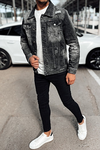 Kurtka męska jeansowa czarna Dstreet TX4722