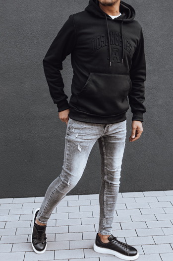 Bluza męska z kapturem czarna Dstreet BX5766