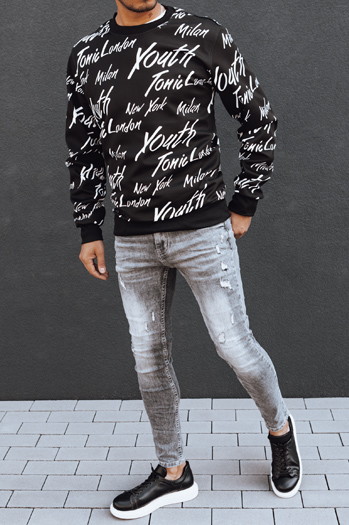 Bluza męska bez kaptura czarna Dstreet BX5779