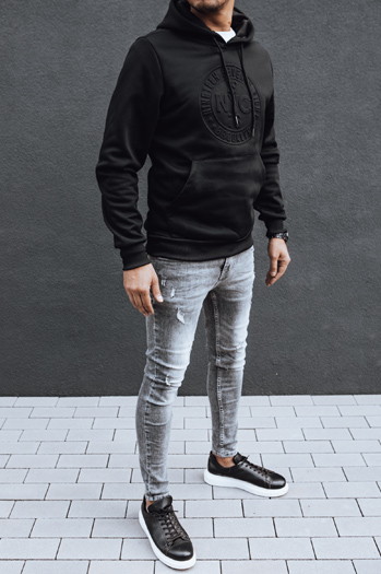 Bluza męska z kapturem czarna Dstreet BX5787