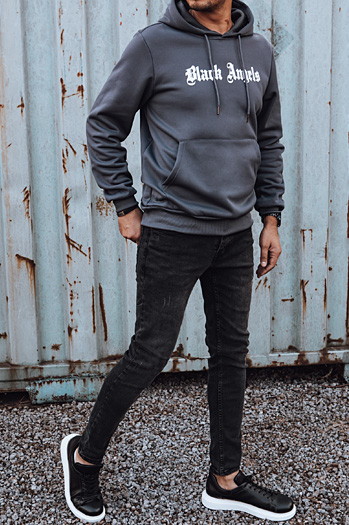 Bluza męska z kapturem ciemnoszara Dstreet BX5797