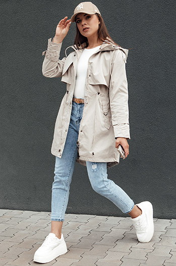 Kurtka przejściowa damska parka FASHLOVE szara Dstreet TY4393