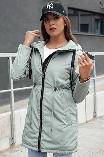 Kurtka przejściowa damska parka z kapturem VERCHA zielona Dstreet TY4404