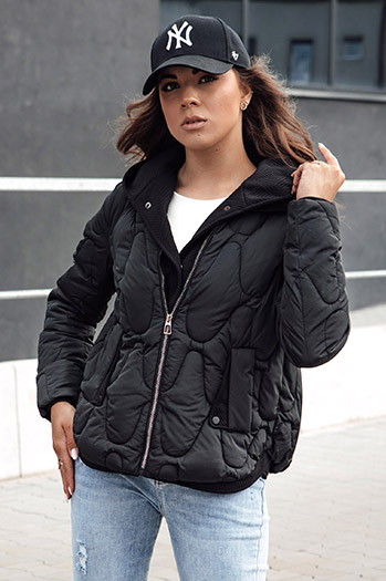 Kurtka damska zimowa WINDGLAM czarna Dstreet TY4423