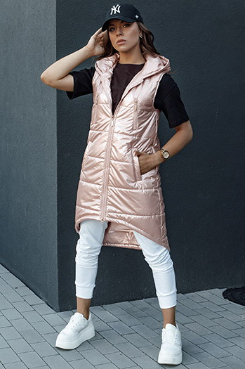 Kamizelka damska pikowana MERIS fioletowa Dstreet TY4424