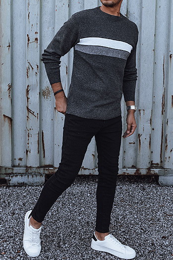 Sweter męski ciemnoszary Dstreet WX2210