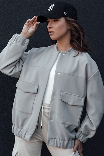 Kurtka damska bomberka QUESI szara Dstreet TY4474