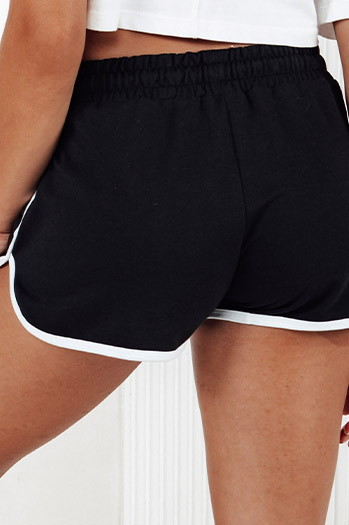 Dresowe krótkie spodenki damskie TOP SPORT czarne Dstreet SY0407