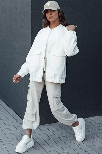 Kurtka damska bomberka QUESI ecru Dstreet TY4475