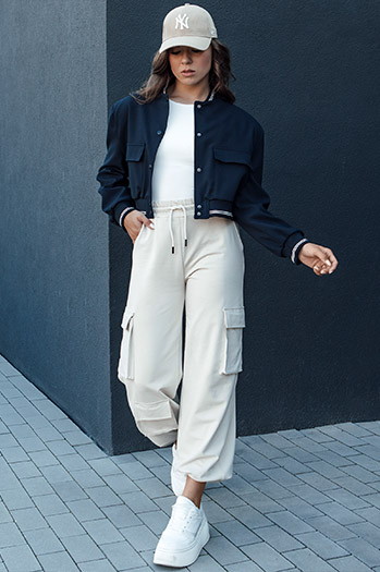 Kurtka bomberka damska CHOMP granatowa Dstreet TY4477