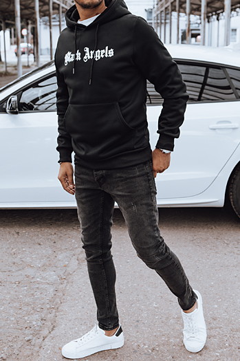 Bluza męska z kapturem czarna Dstreet BX5833