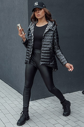 Kurtka przejściowa damska dwustronna JIMA czarna Dstreet TY4506