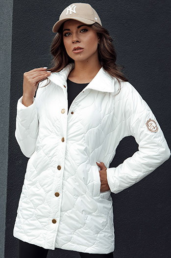 Kurtka przejściowa damska pikowana RATIA ecru Dstreet TY4526