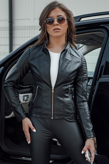 Kurtka damska skórzana JAMIE czarna Dstreet TY4546