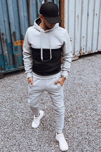 Dres męski szaro-czarny Dstreet AX0777