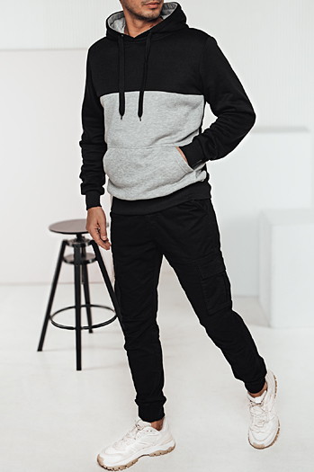 Bluza męska z kapturem czarna Dstreet BX5836