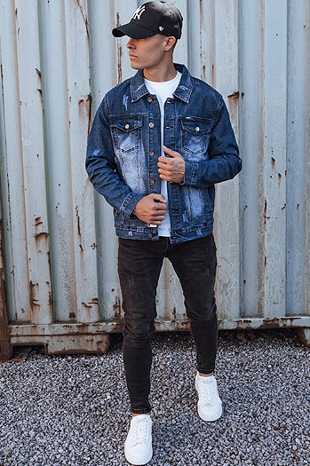 Kurtka męska jeansowa niebieska Dstreet TX4851