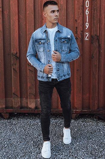 Kurtka męska jeansowa niebieska Dstreet TX4852