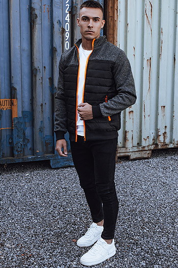 Kurtka męska przejściowa pikowana czarna Dstreet TX4855