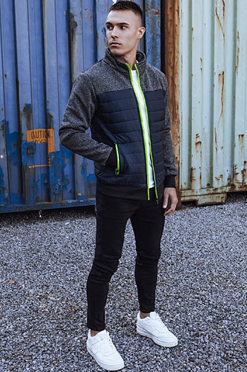 Kurtka męska przejściowa pikowana granatowa Dstreet TX4856