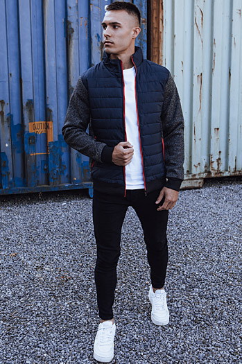 Kurtka męska przejściowa pikowana granatowa Dstreet TX4857