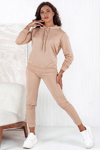 Komplet dresowy damski MIGEL ciemnobeżowy Dstreet AY1086