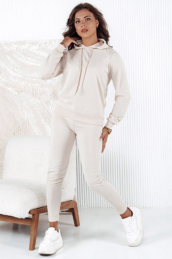 Komplet dresowy damski MIGEL jasnobeżowy Dstreet AY1087