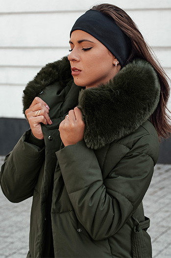 Kurtka damska pikowana GLAMWARM zielona Dstreet TY4575