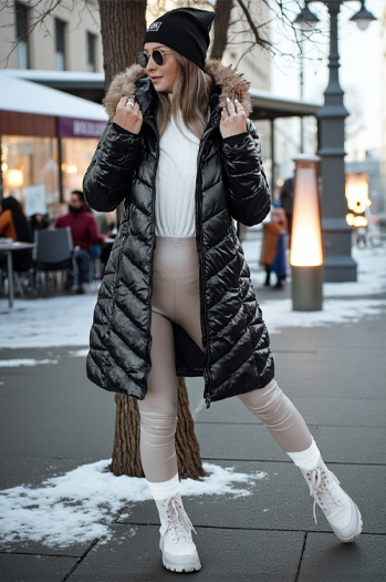 Kurtka zimowa damska pikowana BELLATRIX czarna Dstreet TY4581