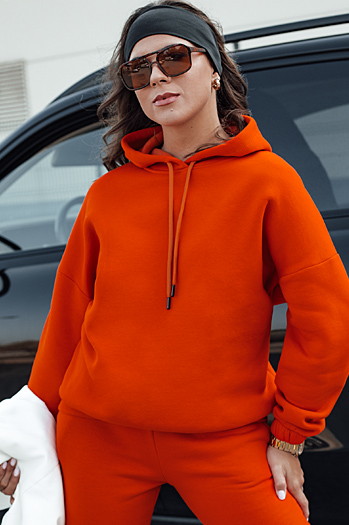 Komplet damski dresowy KSENIIA PREMIUM pomarańczowy Dstreet AY1095