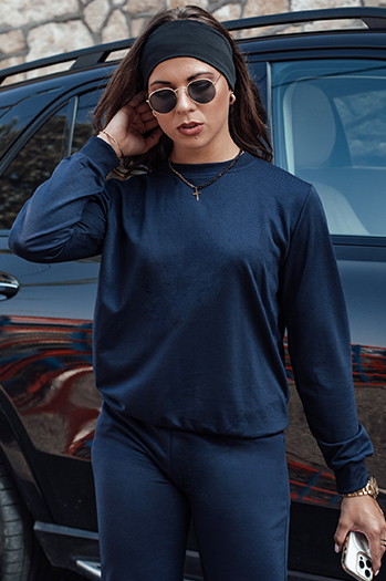 Komplet damski dresowy MILIAN granatowy Dstreet AY1101