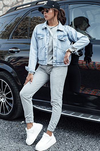 Komplet damski dresowy MILIAN jasnoszary Dstreet AY1103