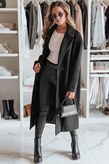 Płaszcz damski przejściowy oversize czarny Dstreet NY0764