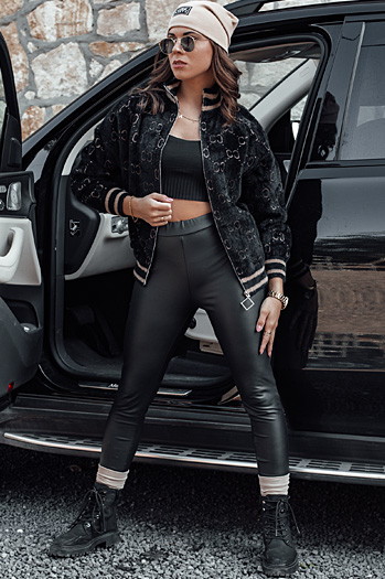 Kurtka damska alpaka JOYCE rozpinana czarna Dstreet NY0689