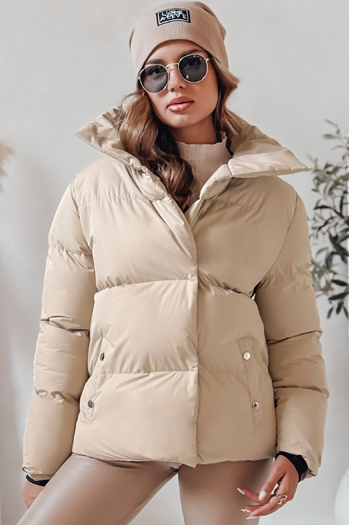 Kurtka zimowa damska pikowana LARO jasnobeżowa Dstreet TY4703