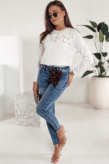 Spodnie damskie LEVILTI jeansowe niebieskie Dstreet UY2199