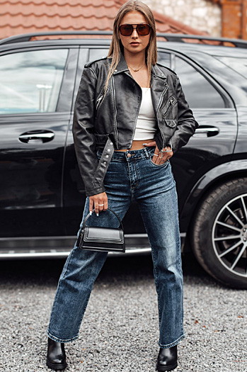 Spodnie jeansowe damskie WESTCODE szerokie wysoki stan niebieskie Dstreet UY2212