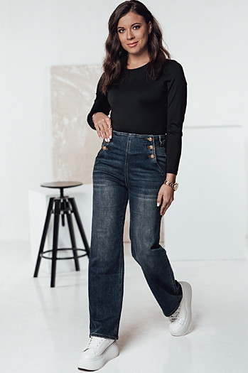 Spodnie damskie VIVEZZI jeansowe niebieskie Dstreet UY2228