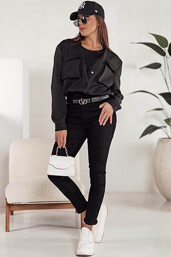 Spodnie damskie BLACKIN rurki czarne Dstreet UY2240