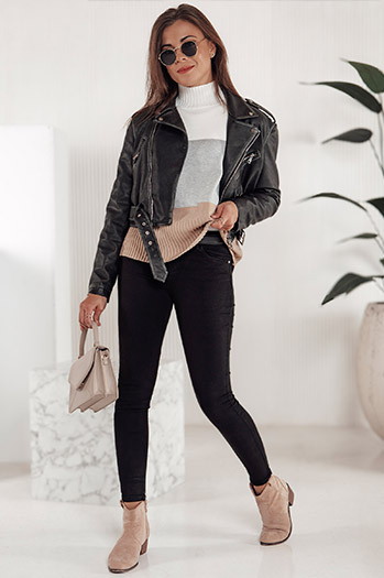 Spodnie damskie jeansowe CLARET czarne Dstreet UY2249