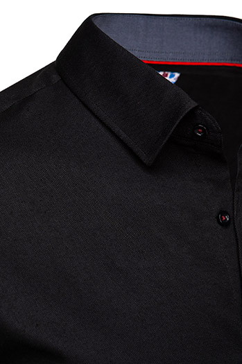 Koszula męska z długim rękawem czarna Dstreet DX2596