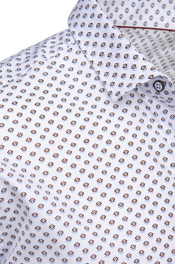 Koszula męska casualowa z długim ręakwem biała Dstreet DX2620